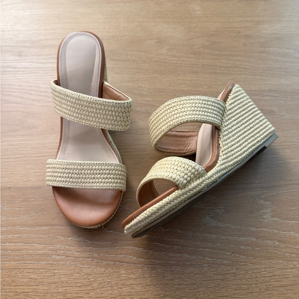 Woven Espadrille Wedge Sandals - Size 9